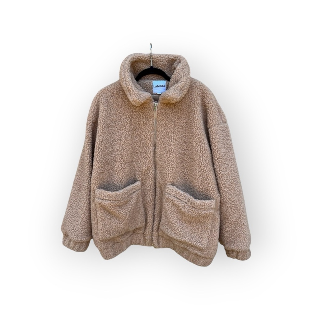 I.AM.GIA Sherpa Teddy Jacket Beige Large